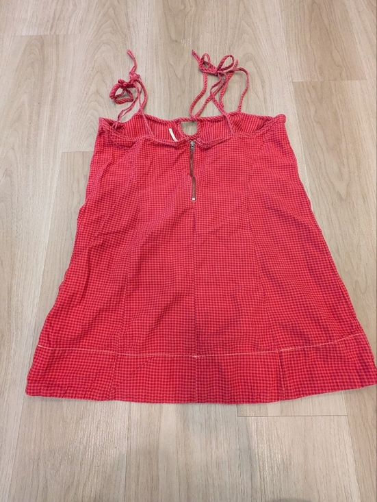 Free People Arlo Red Plaid Set Button Blouse And Mini Dress Size S - Picture 13 of 14